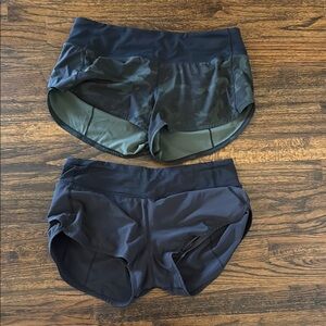 Speed Shorts - Women's Black (1) and Green Shorts (1)